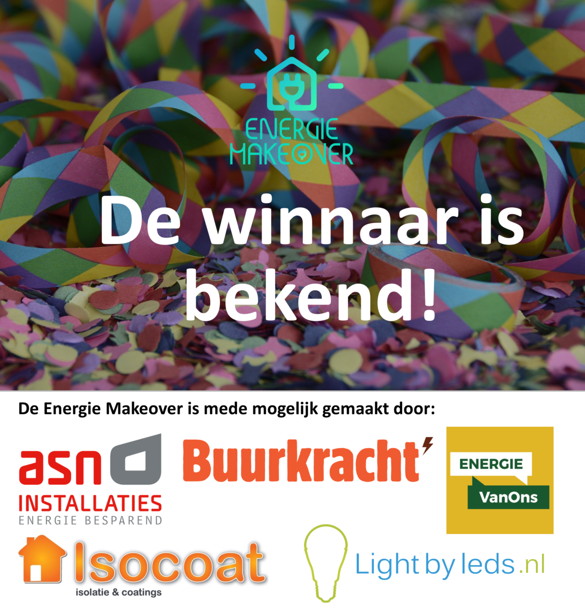 De winnaar van de Energie Makeover is bekend!