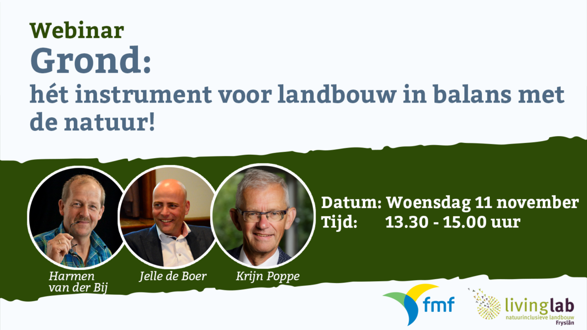 Webinar op 11 nov. over Grond als instrument voor natuurinclusieve landbouw